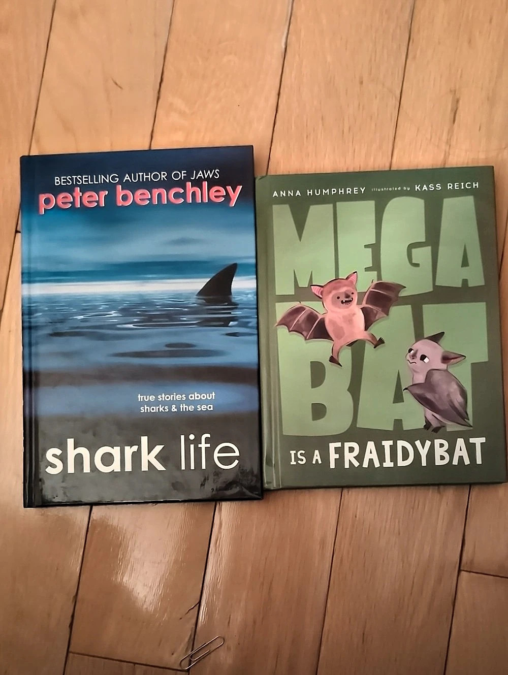 Shark Life And Mega Bat Is A fraidycat Hardcover Books